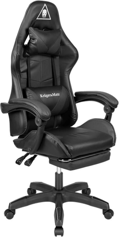 Corenia Gamingstoel – Gamestoel – Gaming Chair – Game Stoel – Bureaustoel – Verstelbare Rugleuning 145° – Voetsteun Met Massagefunctie Zwart