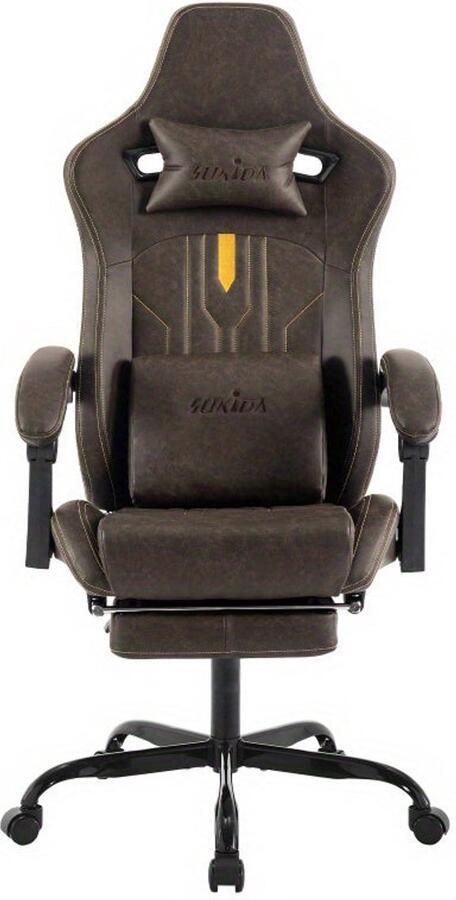 Corenia Gamingstoel – Gamestoel – Gaming Chair – Game Stoel – Computerkantoorstoel – Ergonomische Rugleuning – Duurzaam PVC – Max. 150 kg Belastbaar