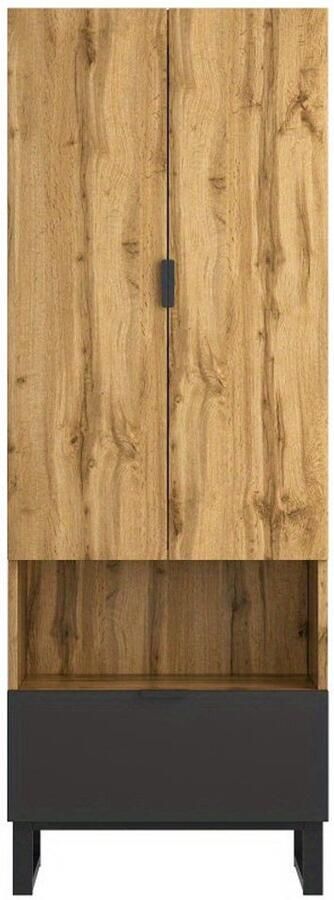 Corenia Kapstokkast – Kapstok – Garderobekast – Halmeubel – Opbergkast – Verstelbare Planken – Ruime Hangruimte – Compact & Vrijstaand Design