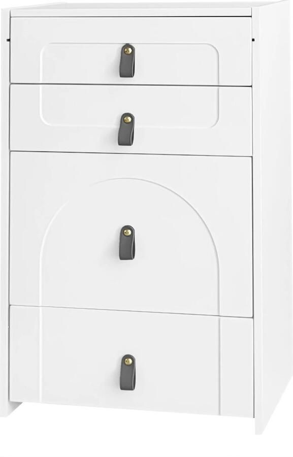 Corenia Kaptafel – Make-up Tafel – Slaapkamer Meubel – Opbergmeubel – Witte Spiegel – Instelbare LED-Verlichting – Opbergkruk