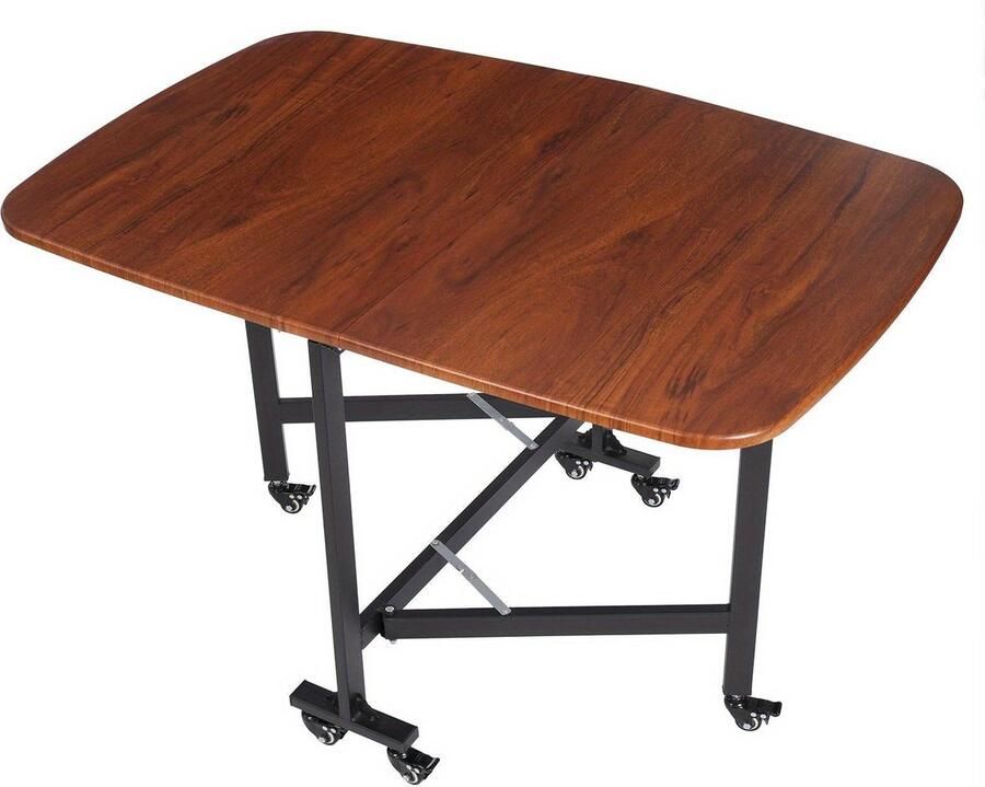 Corenia Klaptafel – Vouwtafel – Campingtafel – Tuintafel – Plooitafel – Extra Groot 120x80x75 cm – Stevig Hout & Staal – Ruimtebesparend & Mobiel