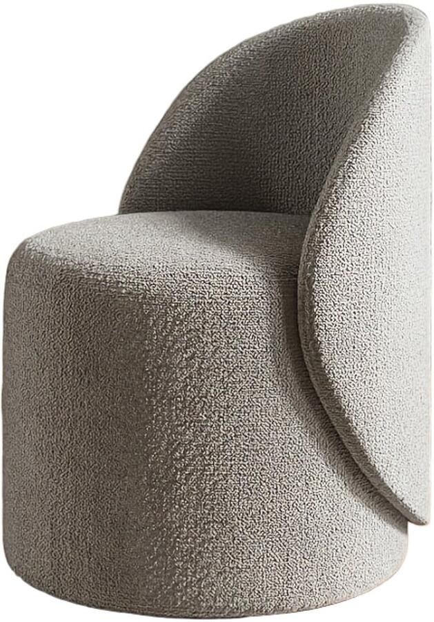 Corenia Krukje – Bijzetkruk – Maakupkruk – Zithocker – Opstapkruk – Scandinavisch Design – Hoogwaardig Houten Frame – Zachte Kasjmier-achtige Bekleding – Rugleuning – Compact & Comfortabel – Grijs