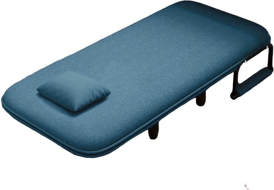 Corenia Loungerstoel – Relaxstoel – Fauteuil – Recliner – Zitstoel – 5-Standen Verstelbare Rugleuning – Stevig Metalen Frame – Blauw