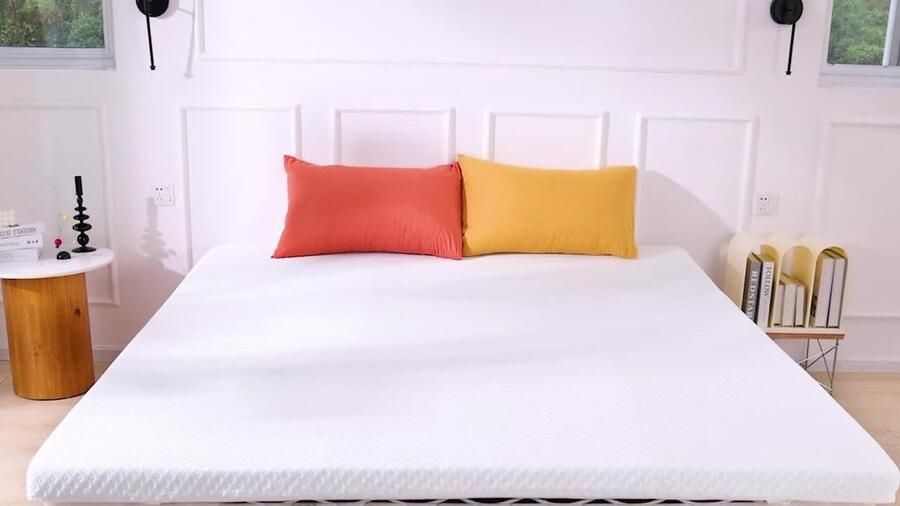 Corenia Matras Topper – Matrasbeschermer – Matrashoes – Molton – Matrasonderlegger – 10 cm Dik – 2 Laags Gel Memory Foam – 90x200 cm – Afneembare Wasbare Hoes