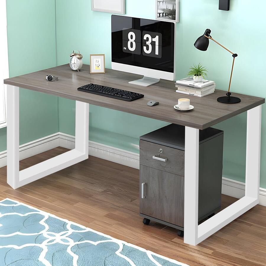 Corenia Metalen Meubelpootjes – Meubelpoten – Tafelpoten – Industriële Poten – Meubilair Onderstellen – Wit – 60 x 8 x 72 cm – Duurzaam Metaal – Industrieel Design