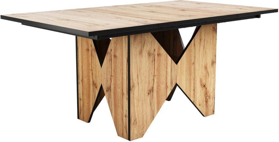 Corenia Moderne Houten Eettafel – Keukentafel – Bistrotafel – Ontbijttafel – Tafel 4-6 Personen – Lichtbruin Hout – Volledig Gemonteerd – Compact Formaat 138 5x80x75 cm