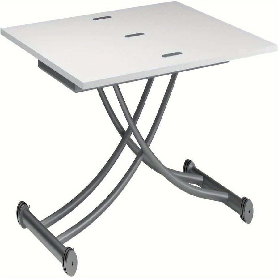 Corenia Multifunctionele Eettafel – Verstelbare Salontafel – Uitschuifbare Tafel – Lounge Tafel – Partytafel – Zwarte Walnoot Houtlook – Stevig Metalen Frame – Compact & Ruimtelijk