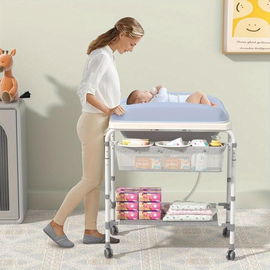 Corenia Multifunctionele Verschoontafel – Baby Tafel – Verzorgingstafel – Opbergtafel – Inklapbaar Badje – Compact & Opvouwbaar – Geschikt tot 50 kg