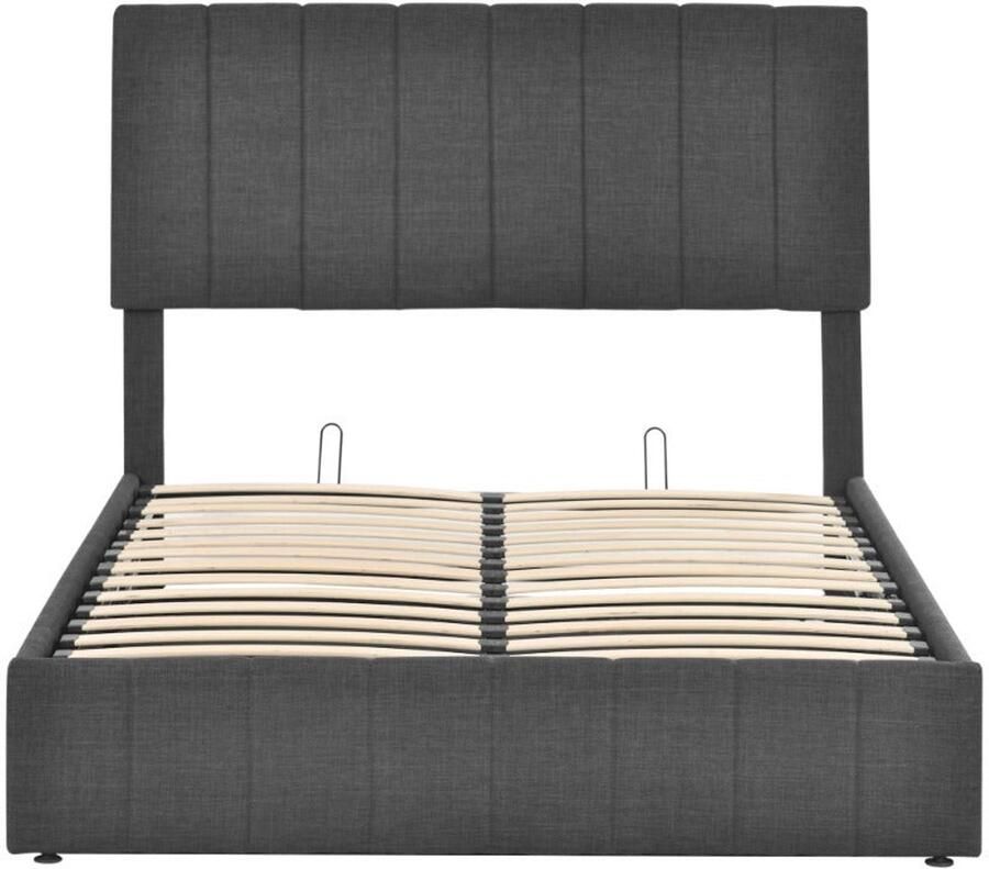 Corenia Opbergbed – Opbergboxspring – Gestoffeerd Bed – Tweepersoonsbed – Platformbed – Hydraulisch Systeem – Verstelbaar Hoofdeinde – Metalen Frame – Inclusief Matras – Ruimtebesparend