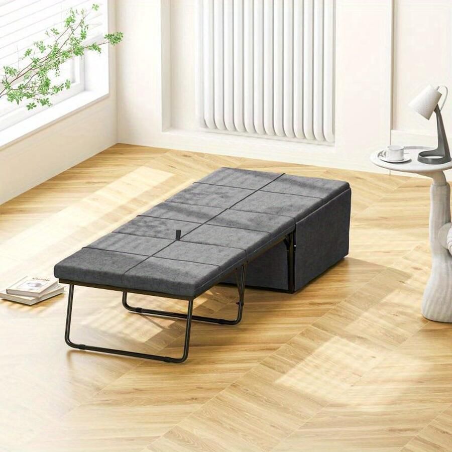 Corenia Opvouwbaar Bed – Vouwbed – Opklapbed – Logeerbed – Reisbed – Foam Matras 8 cm – Metaal Frame 120 kg Draagvermogen – Grijs - Foto 2