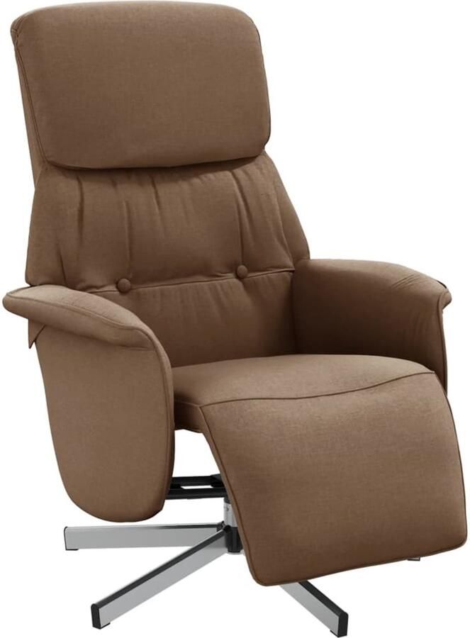 Corenia Relaxfauteuil – Fauteuil – Relaxstoel – Draaifauteuil – Verstelbare Stoel – 360° Draaibaarheid – Verstelbare Rugleuning 105-125° – Bruin