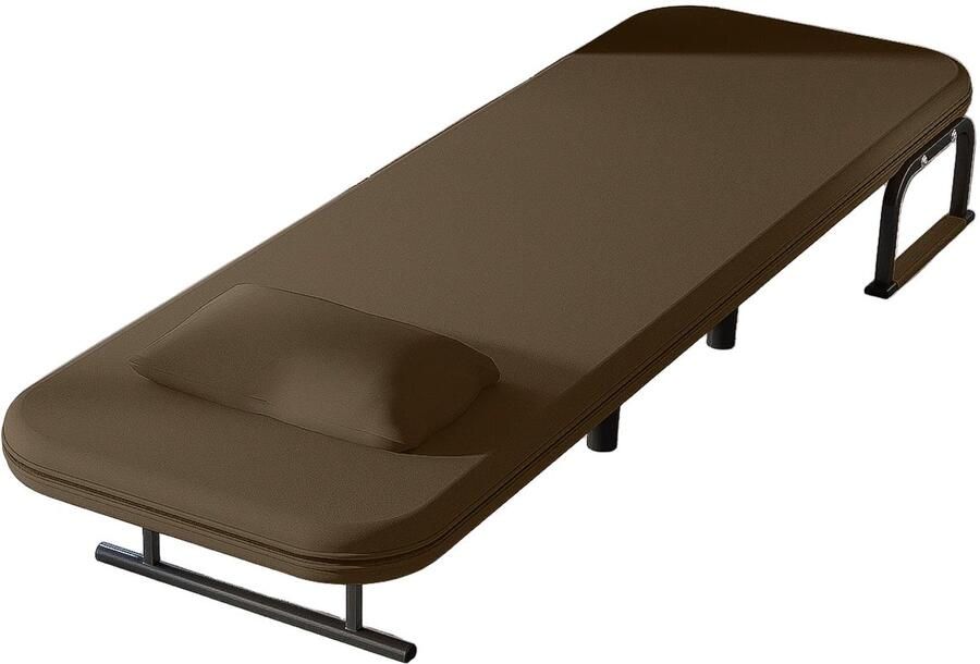 Corenia Relaxfauteuil – Relaxstoel – Fauteuil – Verstelbare Stoel – Loungestoel – 5-standen Verstelbare Rugleuning – Stevig Metaal Frame – Comfortabel Kussen – Handmatige bediening – Bruin