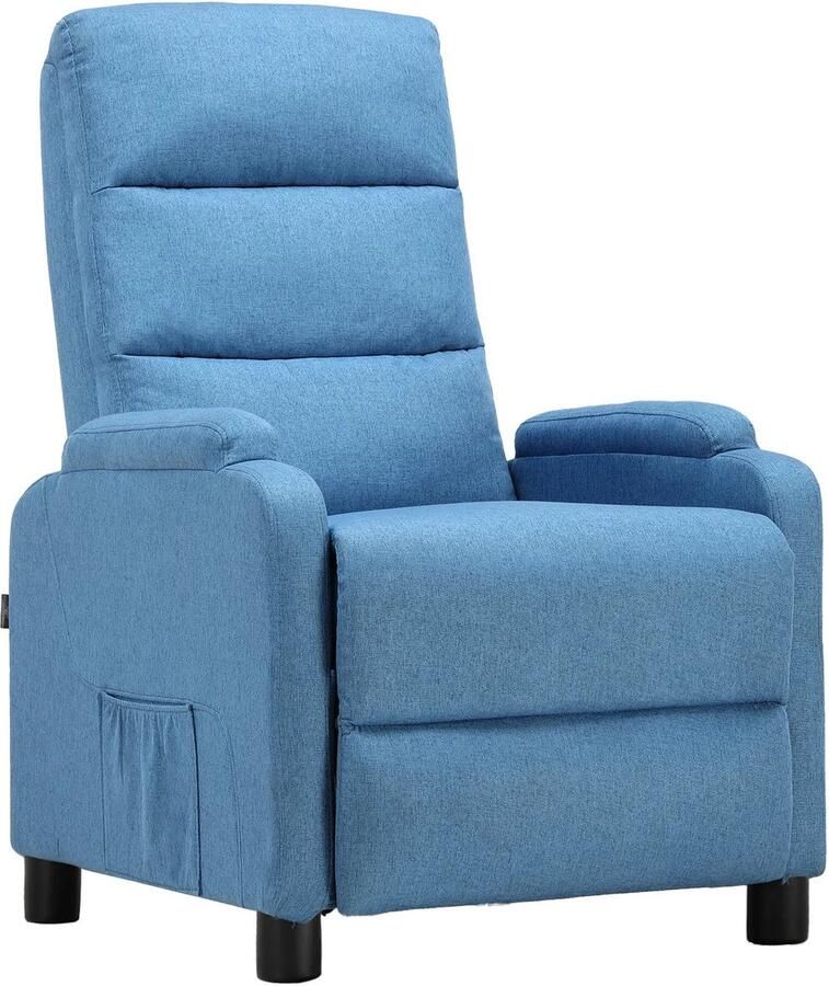 Corenia Relaxfauteuil – Relaxstoel – Verstelbare Fauteuil – Loungefauteuil – Fauteuil Met Armleuningen – Verstelbare Rugleuning 90-160° – PU-Leren Bekleding Zwart