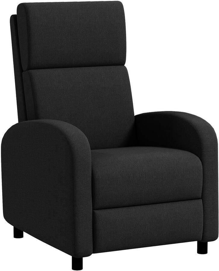 Corenia Relaxfauteuil – Verstelbare Fauteuil – Relaxstoel – Ruststoel – Zwart – Verstelbare Rugleuning Tot 160° – Ingebouwde Voetensteun
