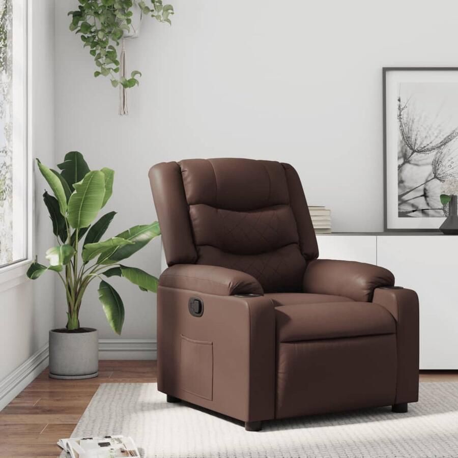 Corenia Relaxfauteuil – Verstelbare Stoel – Elektrische Fauteuil – Relaxstoel – Manueel Verstelbaar – Kunstleder Bekleding – 135 Graden Kantelbaar