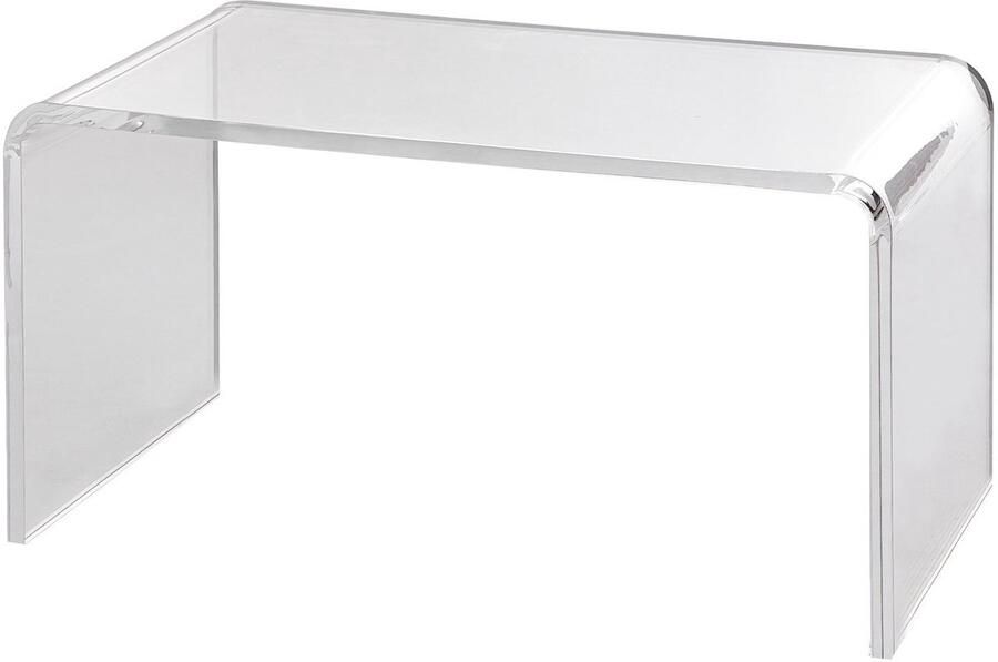Corenia Salontafel Acrylic – Bijzettafel – Tafel – Koffietafel – Eettafel – Transparant Acryl – C-Vorm – 81x40x41 cm – Slagvast & Lichtgewicht