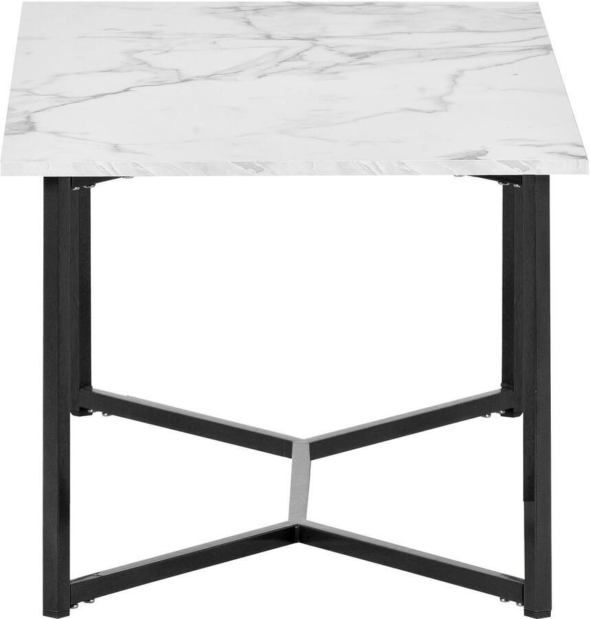 Corenia Salontafel – Woonkamertafel – Koffietafel – Bijzettafel – Houten Tafel – Wit – MDF & Massief Hout – Rechthoekig Compact Design