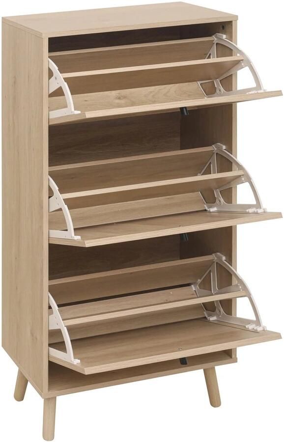 Corenia Schoenenkast – Schoenenopberger – Schoenenrek – Schoenenmeubel – Smal Design – Ruimtebesparend – Handgevlochten Deuren