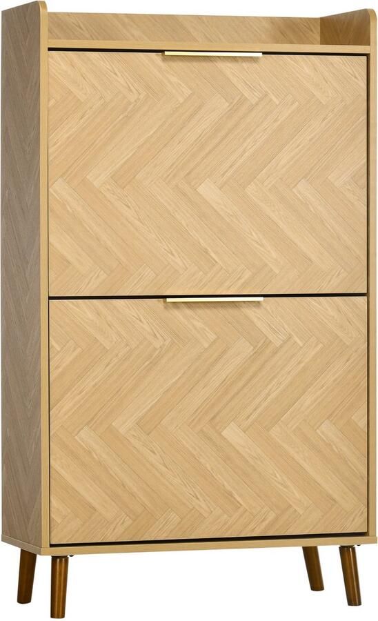 Corenia Schoenenkast – Schoenenrek – Schoenenopberger – Schoenmeubel – Schoenenkastje – Vintage Design – Compact 70x30x120 cm – Houtvezelplaat & MDF