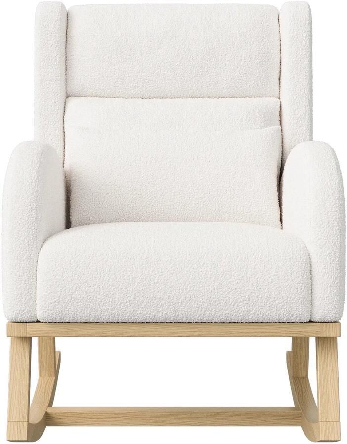 Corenia Schommelstoel – Relaxstoel – Comfortstoel – Zithoekstoel – Velvet Bekleding – Ergonomisch Design – Met Lendenkussen