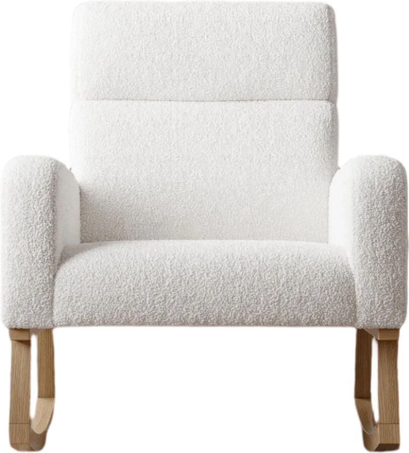 Corenia Schommelstoel – Relaxstoel – Lounge – Fauteuil – Leesstoel – Comfortabele Stofbekleding – Stevige Armleuningen