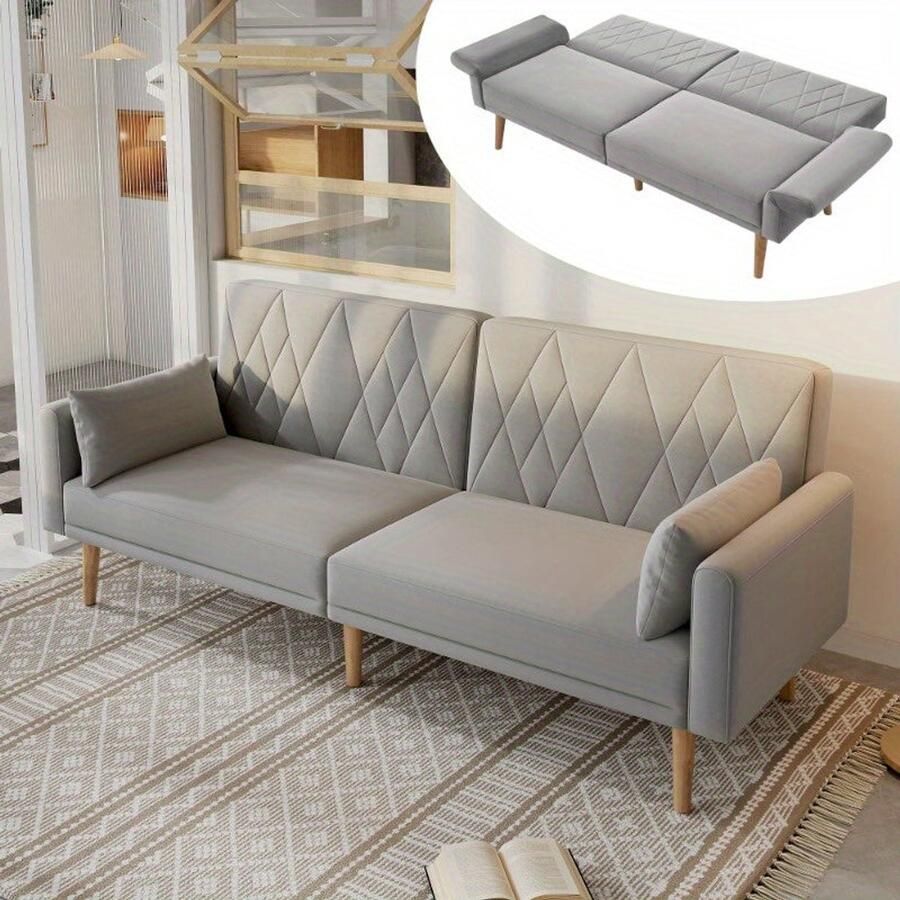 Corenia Slaapbank – Sofa Bed – Bedbank – 2-Zits Bank – Logeerbed – Velvet Bekleding – Ruimtebesparend Design – Zonder Elektriciteit