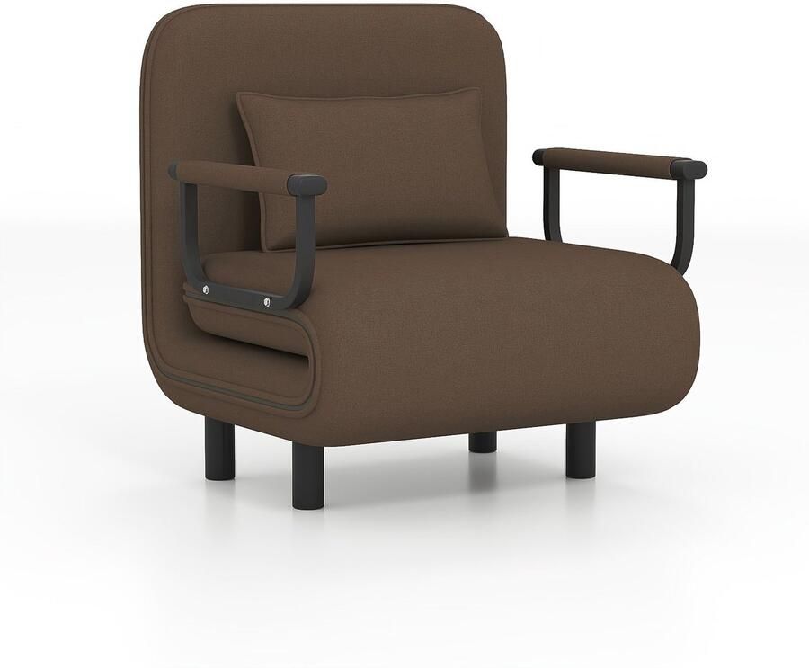 Corenia Slaapstoel – Slaapbank – Fauteuil – Ligstoel – Bedstoel – Verstelbare Rugleuning 5-Standen – Duurzaam Polyester 60x68x85 cm