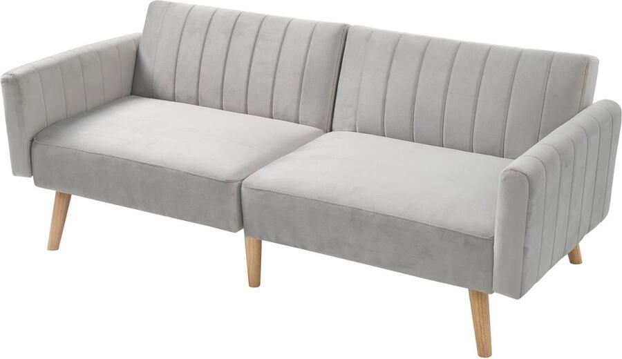 Corenia Sofa Bed – Slaapbank – Bankbed – Multifunctionele Sofa – Compact Formaat – Velvet Bekleding – Massief Rubberhout Frame