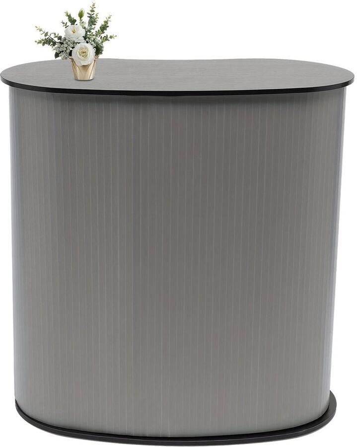 Corenia Standtafel – Beurstafel – Presentatietafel – Balie – Receptietafel – Zwart – Compact Formaat 90x90x40 cm – Stevig Hout-Kunststof Material