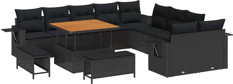 Corenia Tuinbank – Buitenbank – Loungeset – Tuinmeubel – Zithoek – Poly rattan – Modulair ontwerp – UV-bestendig materiaal