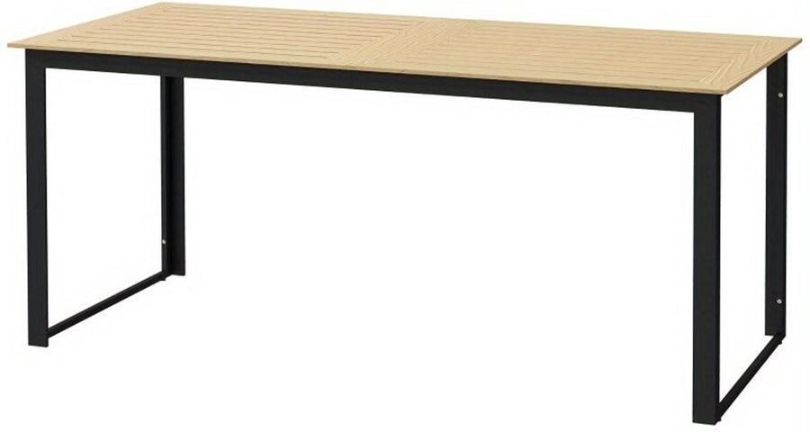 Corenia Tuintafel – Buitentafel – Balkon Tafel – Terrastafel – Tuinmeubel – Verstelbare Hoogte – Weerbestendig IJzeren Frame – 175x78 cm – 6 Persoons