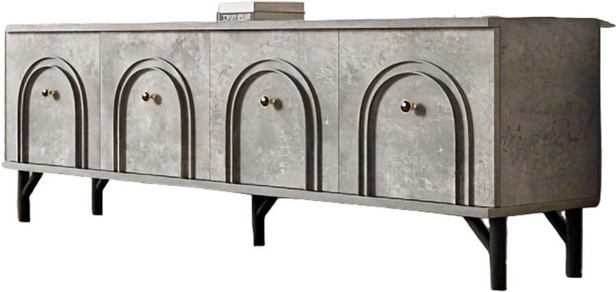 Corenia tv meubel – tv kast – tv dressoir – tv meubelen – tv meubel woonkamer – modern minimalistisch – 4 lades – stevig ontwerp – grijs