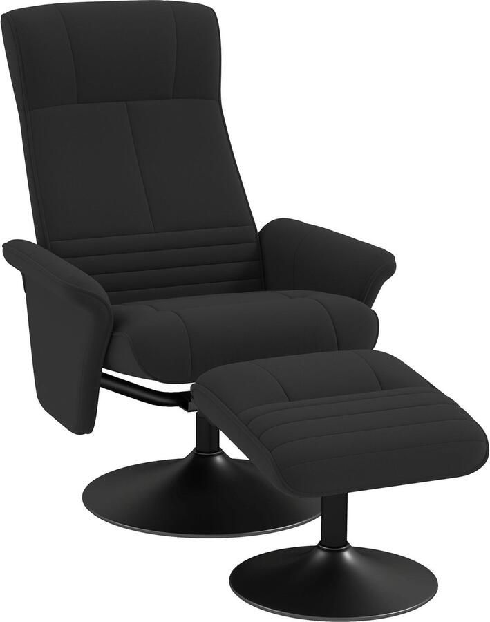 Corenia Tv-stoel – Relaxfauteuil – Draaifauteuil – Ligstoel – Lounge stoel – Microvezel Zitting – Draaibaar Met Rugleuning Tot 135° – Draagvermogen 150 kg