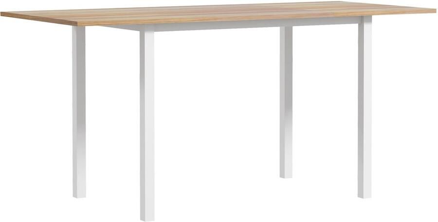 Corenia Uitbreidbare Eettafel – Uitschuifbare Tafel – Keukentafel – Eetkamertafel – Gezinstafel – Bruin – Verstelbaar 110-160 cm – Stevige Stalen Poot