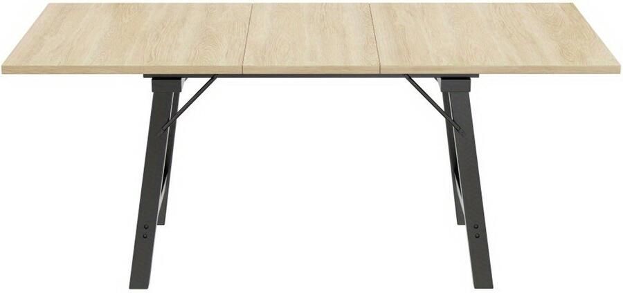Corenia Uitschuiftafel – Uitbreidbare Eettafel – Telescopische Tafel – Houten Tafel – Verlengbare Tafel – MDF Met Natuurlijk Hout – Geschikt Voor 4-6 Personen