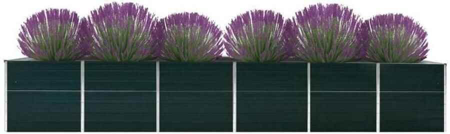 Corenia Verhoogde Bloementafel – Plantenrek – Tuinplantentafel – Kruidentafel – Groententafel – Gegalvaniseerd Staal – Weerbestendig & Ruim 480x80x77 cm – Groen