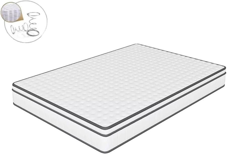 Corenia Veringmatras – Pocketveringmatras – Koudschuimmatras – 7-Zone Matras – 25 Cm Dikte – 23 Cm Pocketveren – Ademend