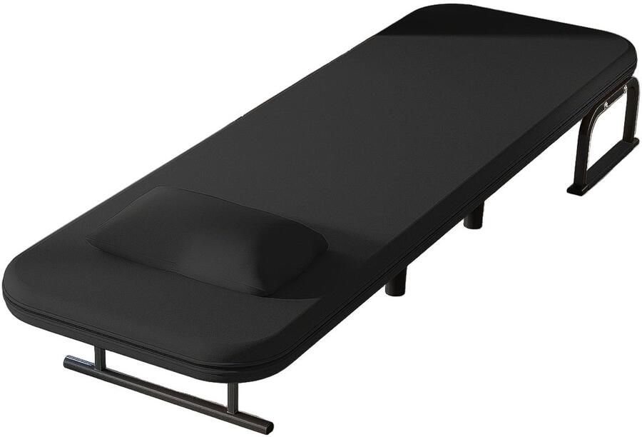 Corenia Verstelbare Zitzak – Relaxstoel – Hangstoel – Poef – Loungestoel – Zwarte Verstelbare Rugleuning – Metalen Frame – Comfortabele Hoofdsteun