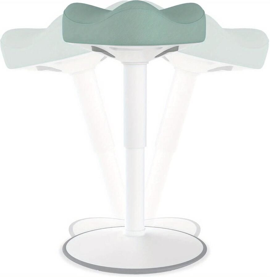 Corenia Wobbelkruk – Wiebelkruk – Balanskruk – Salonkruk – Werkkruk – Driehoekig Ontwerp – Verstelbare Hoogte 57-82 cm – Ergonomisch Schuimzitvlak met Anti-Slip TPE