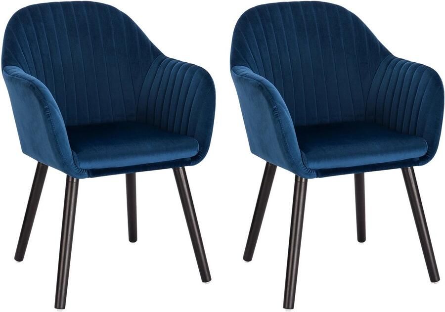 Corenia WOLTU 2PCs set Dining Chair with Arms Backrest Upholstered Counter Lounge Living Room Corner Chair Reception Kitchen Chair