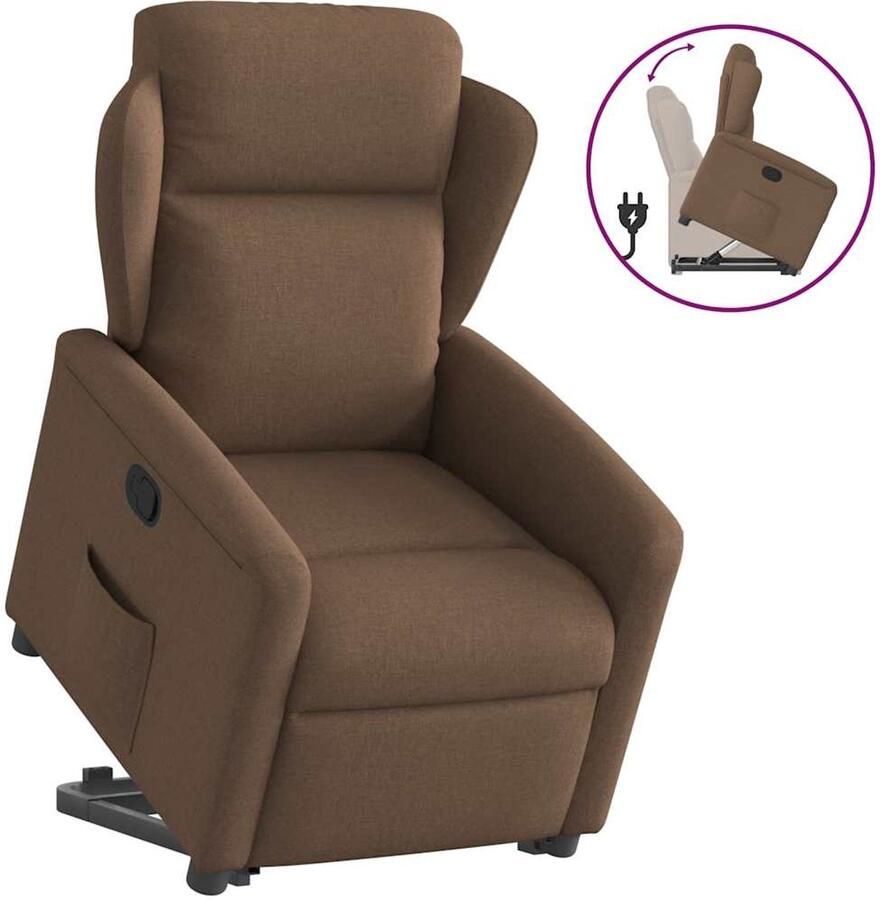 Corenia Zit-sta bureau stoel – Zit-sta kruk – Bureaukruk – Werkkruk – Relaxstoel – Elektrisch Verstelbaar – Sta-op Ondersteuning Bruin