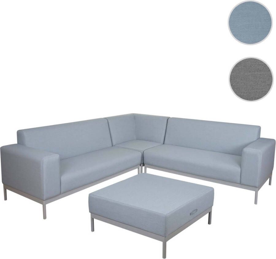 Cosmo Cas a Hoekbank Sofa Lounge Sofa Bank Stof Textiel Waterafstotend Binnen 245cm Blauw Zonder Plank