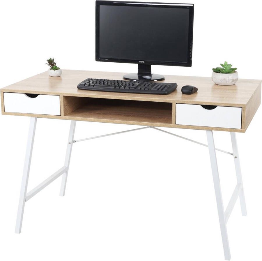 Cosmo Casa Bureau Kantoortafel Met Opbergruimte Inclusief 2 lades 76x120x60 cm