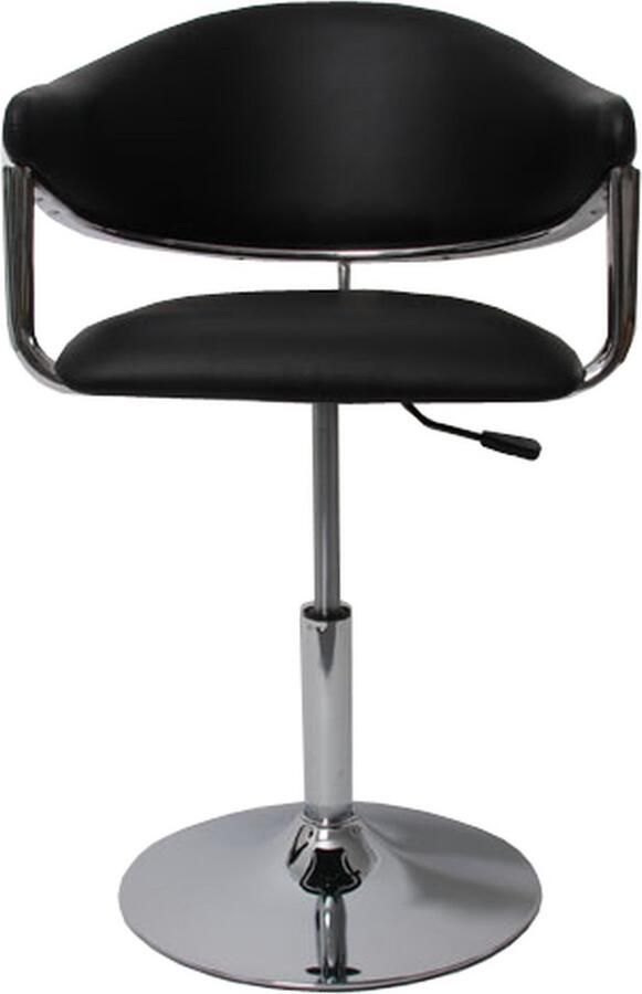 Cosmo Casa Barstoel Lounge Stoel Kunstleer Zwart