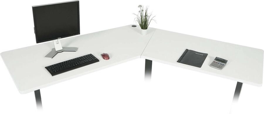 Cosmo Casa Bureaublad voor Hoekbureau Bureaublad 120° Wit