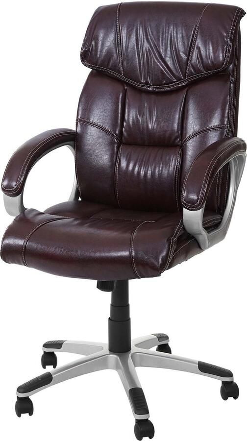 Cosmo Casa Bureaustoel Directie Draaistoel Imitatieleer Bordeaux