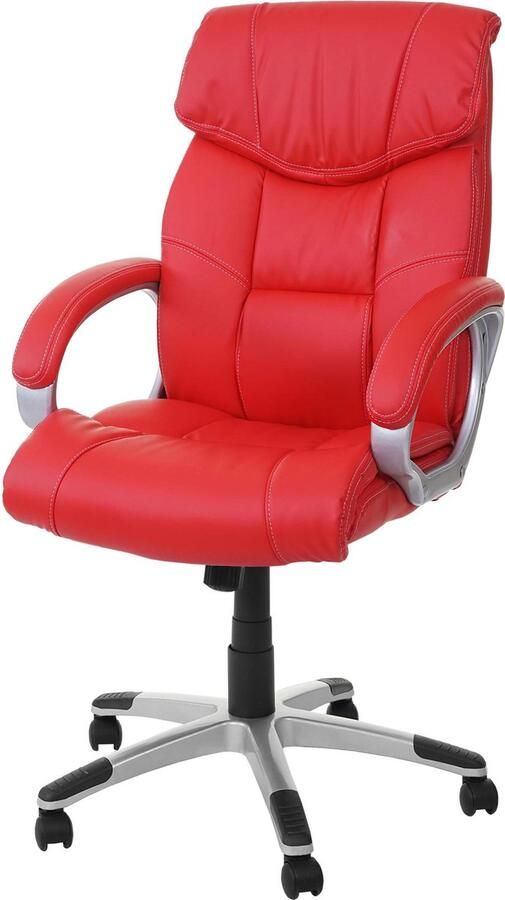 Cosmo Casa Bureaustoel Directie Draaistoel Imitatieleer Rood