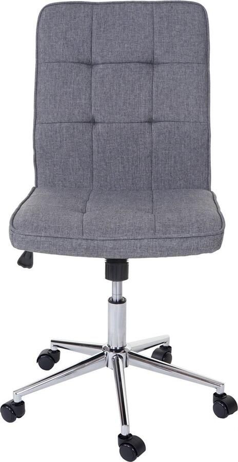 Cosmo Casa Bureaustoel Draaiende Bureau Stoel Werkkruk Stof Grijs