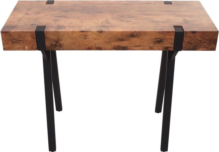 Cosmo Casa Console Tafel Telefoon Tafel Werk Bureau Bijzettafel Metaal 75x100x40cm Donker Wildeik