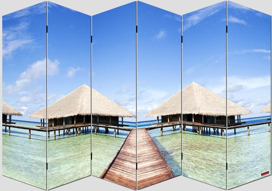 Cosmo Casa Fotokamer Scheidingswand Kamerscherm 180x240cm Strandontwerp